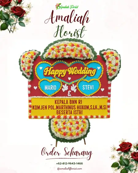 Papan Bunga Pernikahan Kemloko